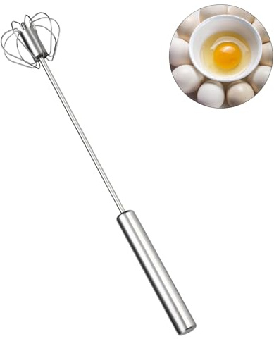 1 PCS Semi Automatic Whisk,Hand Whisk,Hand Whisk Manual,Push Whisk,Stainless Steel Semi Automatic Whisk,Egg Whisk,Wonder Whisk,Easy Whisk,Hand Held Whisk,Egg Beater for Whisking, Beating, Stirring