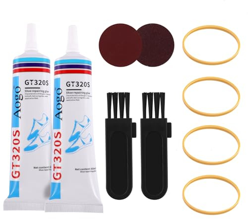 10 Stück Lederkleber Extra Stark Set, Schuhkleber Extra Stark Wasserfest, Transparent Schuhsohlenkleber 60ML, Langsam Trocknender Schuhsohlen Kleber für Die Reparatur Abgenutzter, Stiefel