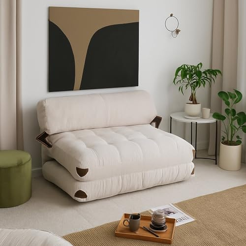 Dmora Schlafsofa 2-Sitzer Dysnomia 120x75 cm Weiß Box
