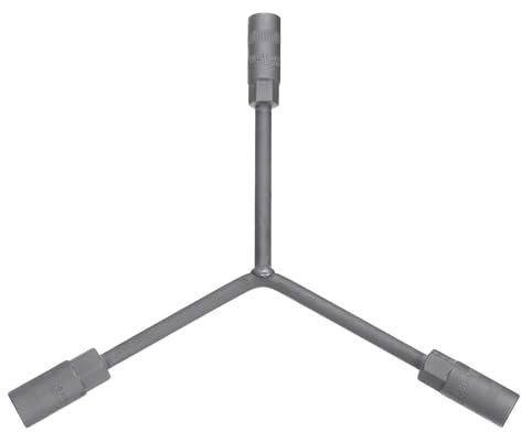 sourcing map Y-Shaped 3 Way Socket Wrench 11mm 13mm 15mm Long Arm Y-Type 6-Point Hexagon Spanner Hex Wrench Torque Spanner Socket for Car Motorcycle Repair Hardware Tools, Grey
