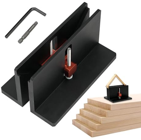 Right Angle Spline Jig, Woodworking Tenon Clamp, Aluminum Alloy Spline, Corner Spline Jig, Aluminum Alloy Splines Jig Designed for Table Saws to Create Compound Angle Joints in Woodworking