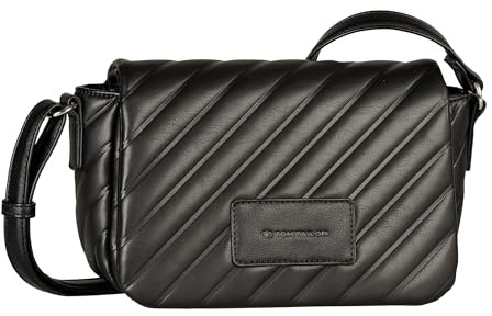 TOM TAILOR Mirela Damen Überschlagtasche Umhängetasche Klein Schwarz