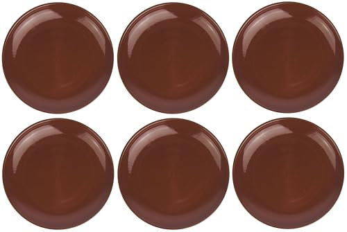 Lentz 6 platos llanos de arcilla de 23 cm de diámetro, aptos para lavavajillas, microondas y horno