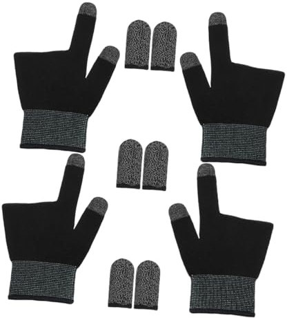 BESTonZON 2 Paires de Jeu Accessoires Gaming Bijoux Broches Repose-Doigts étiquettes à Crochets Manchons pour Les Jeux Mobiles Manchons de Doigt de Jeu de téléphone Portable graphène