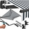 KESSER® Tenda da sole con braccio snodato, 300 x 250 cm, tenda da sole con morsetto, con supporto a parete, protezione solare, impermeabile, in alluminio/poliestere, bianco/antracite
