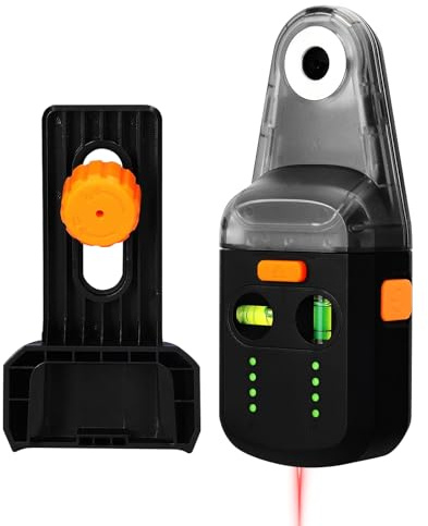 Herramienta niveladora láser, nivel de pared 4 en 1 con láser de línea/colector de polvo de taladro/ventosa electrónica al vacío y soporte de pared, nivel recargable para colgar fotos, construcción de