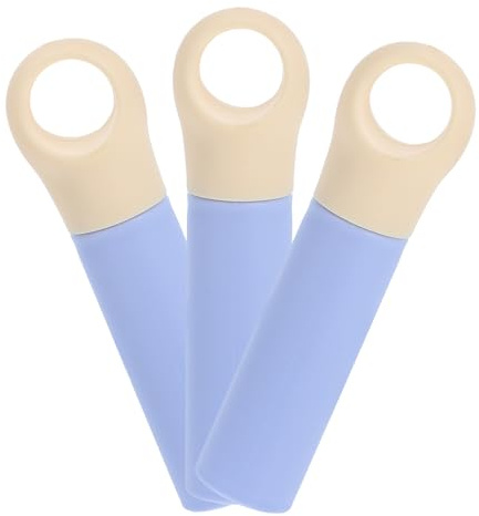 VICASKY Broom Handle Grip Replacement 22mm Diameter Light Blue 3pcs Set Mop Rod Handle Grip for Floor Cleaning and Home Use