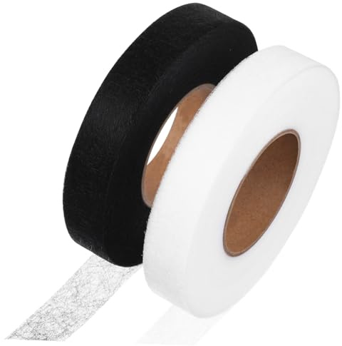 Sewroro 2rouleaux Lot Ruban Ourlet Sans Couture Ruban Thermocollant Double Face Pour Vêtements Et Rideaux