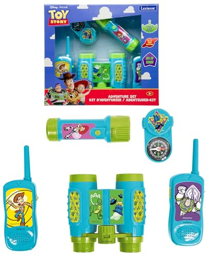 Lexibook, Toy Story, Kit de Aventurero con walkie-talkies Toy Story, Azul/Verde, RPTW12TSLXB