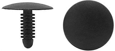 sourcing map 20Stk. Kunststoff Nieten Auto Plastikniet Befestigung Stoßdämpfer Klipp 7,5mm x 7mm Loch Schwarz