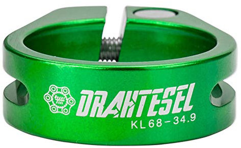 Drahtesel Fahrrad Sattelstütze, Sattel-klemme, Klemmring mit Schraubverbindung, Sattelstützenklemme (Grün 28,6mm)