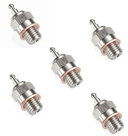 powerday Spark Glow Plug No.4 N4 Hot 70117 for RC Nitro Engines Car Truck TraxxasCompatible with: VOLCANO T2, VORTEX SS, TORNADO BB and more... Medium for club racing and sport use. (pack of 5 pcs)