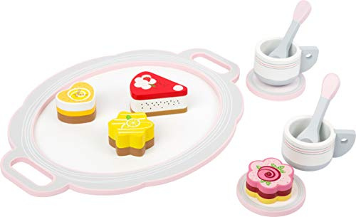 small foot 11066 Kaffee- und Kuchen-Set aus Holz, FSC® 100%-Zertifiziert, 11-teilig, ab 3 Jahren