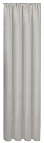 Gardine Magdalena aus zertifizierter Bio Baumwolle B/H: 140/245 cm blickdichter Vorhang hellgrau