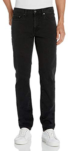 Amazon Essentials Men's Jeans smal passform, Tvättad svart, 36W / 34L