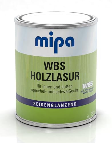 MIPA WBS Holzlasur Seidenglänzend/750 ml,weiß,wasserbasierend,lasur