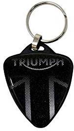 Quattroerre Schlüsselanhänger für Motorrad Triumph Wappen (Schwarz)