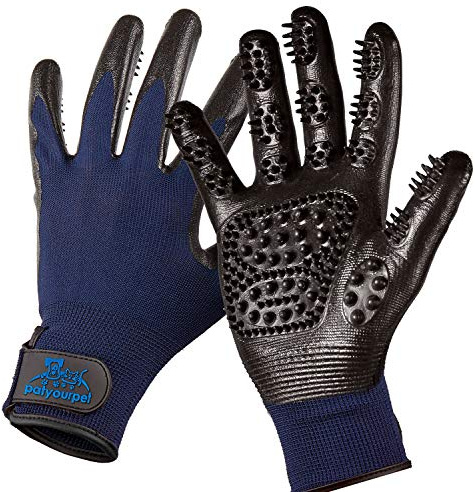 Pat Your Pet Grooming Gloves - Cat & Dog Hair Remover Glove for Deshedding Long and Short Fur