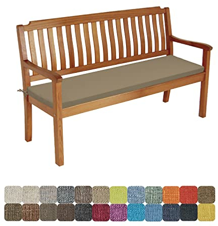 WTHYGB Bankauflage Sitzkissen Bankkissen 140 X 50 X 5CM Waschbar Abnehmbarem Stuhlkissen rutschfeste Gartenbankauflage Auflage für Gartenbank Terrasse Schaukel Gartenmöbel -Hellgelb Braun