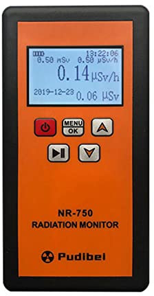 Geiger Zähler Strahlungsdetektor, Hartbeta/X/Y Strahlen Tester radioaktiver Detektor, LCD-Display Dosimeter, 0,01~1000µSV/h Reichweite, Empfindlichkeit 80cpm/μSV/h (N750)