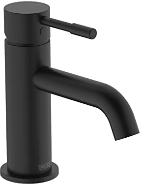 Bristan Mila Basin Mixer Tap with Clicker Waste Black (MI BAS BLK) | MI BAS BLK, Includes clicker waste, Bathroom sink taps, Matching bath taps available, Lifetime Cover