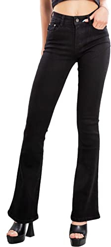 Toocool Jeans Donna Pantaloni Skinny Push up Zampa Elefante Campana XM-986 [M,Nero]