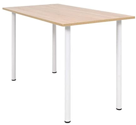 ZEYUAN Esstisch, Küchentisch, Esszimmertische, Esszimmermöbel, Esszimmer, Couchtisch, Esstischgruppe, Tisch, 120×60×73 cm Eichenbraun und Weiß