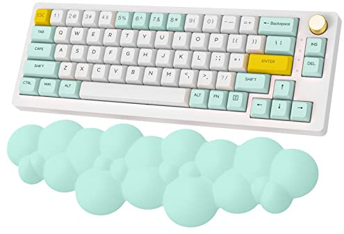 ZIYOU LANG Cloud Wrist Support 100% 75% 60% Gaming Keyboard Mechanical Wrist Rest Keyboard Cloud Arm Rest Wrist PU High Density Memory Foam With Anti-Skid Base Ergonomic Wrist,Desk Hand Wrist Pad