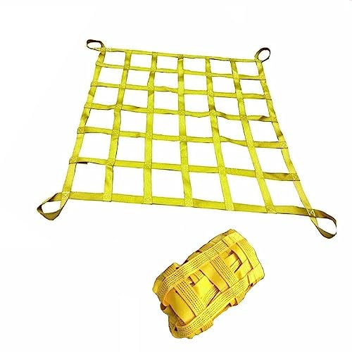 Ladungshebenetz – Gurtbandnetz Ladungssicherungsnetz – Zurrnetz Für Kisten Und Paletten, Verstellbare Ladungsnetzgurte, Stark Tragendes Hebenetz, Sicherheits-Hängenetz Aus Nylon (Size : 4 X 4M/Mesh 2