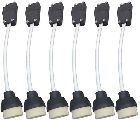 (6 pièces) GU10 Haut de la lampe Base en céramique et borne/pont avec câble et manchon isolant - Connecteur de l'adaptateur douille bulbe pour LED HalogoGestationy