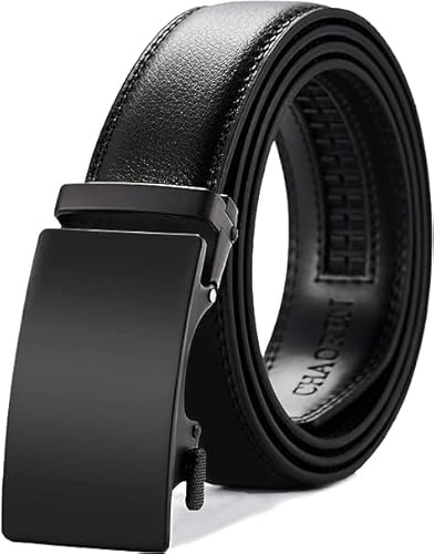 CHAOREN Herrläderbälte, Bälte med automatiskt spänne, Spännbälte 35 mm bred, Storlek justerbar