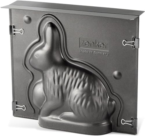 Zenker Vollbackform Hase für Ostern – 600 ml Füllvolumen – 3D Kuchenform mit Antihaftbeschichtung mit Osterhase als Motiv zum backen – Leckere Deko in Osterhasenform