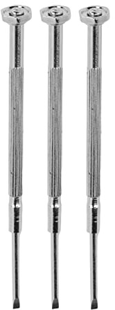 Cacciavite di precisione, 3 pezzi di metallo cacciavite strumento a fiato pratico cacciavite a testa piatta strumento di riparazione dello strumento a fiato per clarinetto, flauto