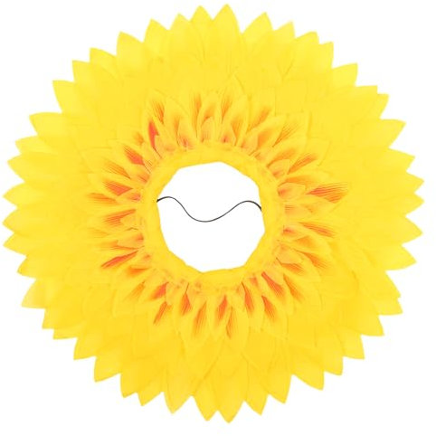 KOMBIUDA Sonnenblumen Kopfbedeckung Sonnenblumen Gesichtsbewehrung Sportspiel Requisiten Kindergarten Deko Zubehör Party Accessoires