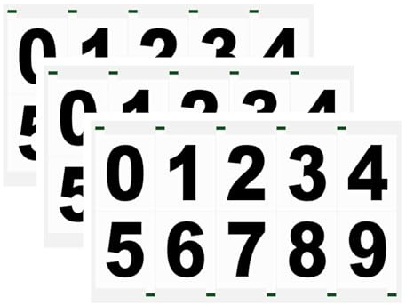 Autocollant de plaque d'immatriculation nanofilm, autocollant numérique invisible réfléchissant de numéro de plaque d'immatriculation, étiquette de numéro numérique réfléchissante(Black,50*30mm)