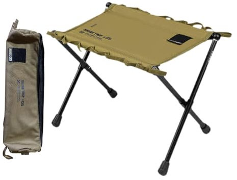 harayaa Klapphocker Campinghocker Klappstuhl Stuhl Fußstütze für Camping Reisen, Khaki