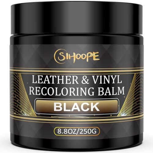 SIHOOPE 250 g Líquido Reparador para Cuero Negro, Kit de Reparación - Pintura para Cuero, Quita Arañazos en Asientos de Coche, Sofás, Zapatos, Bolsos y Chaquetas