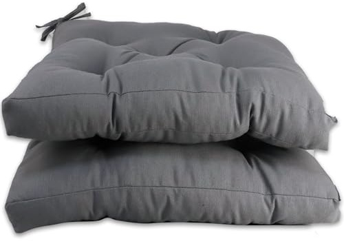 various Pack 2 Cojines para Silla，Cojin de Asiento Decorativo Funda de Poliéster y Relleno de Fibra Hueca 50x50x5cm,Ideal para Comedor, Terraza, Salón y Restaurante,Color Gris