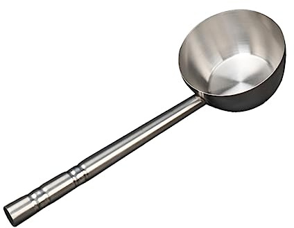 SOIMISS cuchara de cocina cazo inoxidable cucharas de lavado bañar cucharones de cocina servicio manejar cucharas soperas herramienta de cocina cuchara multiusos Acero inoxidable Silver