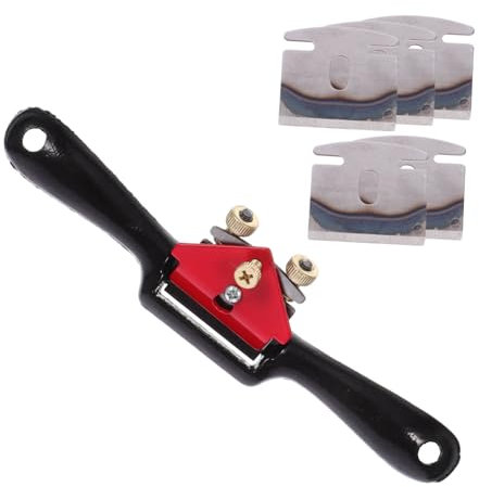 NUOBESTY Cepilladora Manual De Carpintería Tamaño s Cuchillas Ajustables, Herramienta De Madera Para Alisar y Afeitar Radios, Adecuado Para Bricolaje y Trabajos Madera, Set 5 Cuchillas Pequeñas