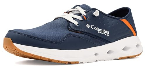 Columbia Men's PFG Bahama X Relaxed, Collegiate Navy/Spark Orange, 9