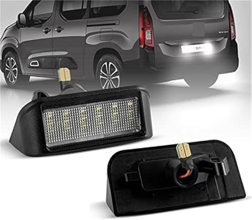Vuzmode Lampade for targa con numero di targa bianche, for Citroen Berlingo Jumpy Spacetourer Dispatch OEM 6340G7 6340E9 Lampadina per targa