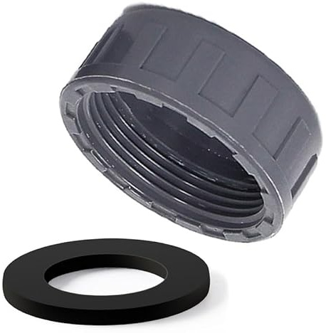 Kitchen Sink Waste Pipe Blanking Cap, Female Thread, for Washing Machine, Plumbing Fittings, Trap Blanking Cap, Washer Stop Ends, Sealing Joints & Pipe Ends Gray. 63mm