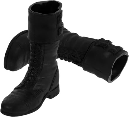Toyvian Soldatboots för Dockor Realistiska Taktiska Långskaftade Miniatyrskor för Actionfigurer och Bjd Dockor Hållbara och Detaljrika Dockskor för Samlare och Rollspel