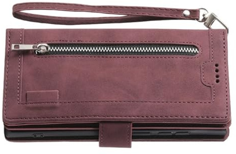 Javoryxh Portafoglio Classico per Telefono in Rilievo con 9 Portacarte Guscio Interno Antiurto da Polso Staccabile Smartphone S25 Custodia A Portafoglio Telefono con Tasca Portamonete