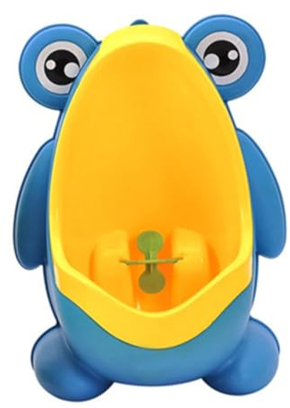 Orinatoio da Addestramento per Bambini Blu in Pp a Tema Rana | Design Cartoon, Montaggio a Parete Facile, Salvaspazio, per Bagno Domestico Stile Casuale
