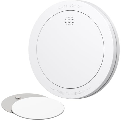CPVAN Wireless Interlinked Smoke Alarms with 10 Years Battery Life, Smoke Alarms for Home, Linked Smoke Detector, EN14604, CE Certified, Low-Battery Alert, FSI-3001. 1 Pack