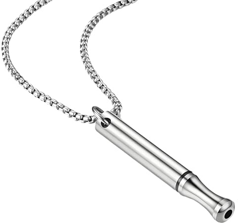1 Unidad De Collar De Respiración Para Meditación, Acero Inoxidable Y Cadena, Para Aliviar La Ansiedad Y Dejar De Fumar