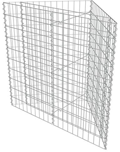 vidaXL Galvanised Steel Gabion Raised Bed - Durable and Weather-Resistant with Grid Mesh Design for Garden or Patio