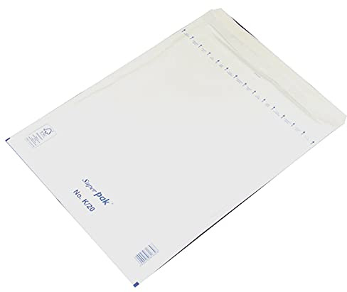 Buste autoadesive foderate a bolle d'aria per prodotti da ufficio HK K20 350 x 470 mm/370 x 480 mm, 10 pezzi, colore bianco, buste e accessori per spedizione/tipo bolla autoadesiva/tipo